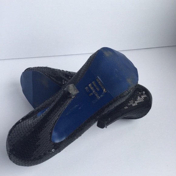 Wild Diva, Black Sequin point Toe stiletto Shoes - Picture 5 of 5